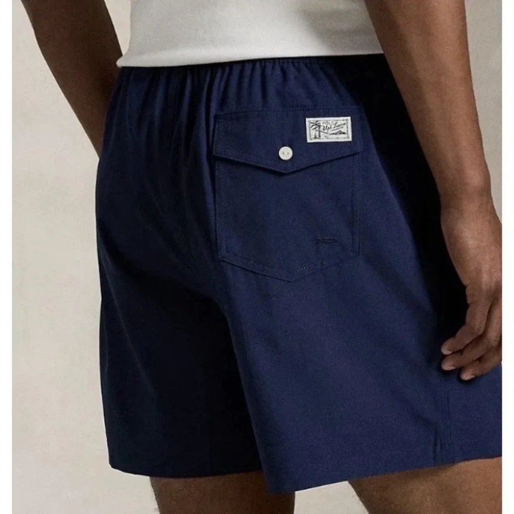 Polo Ralph Lauren Swim Shorts Men's Trunks Dark Blue Navy Pockets Sz Medium